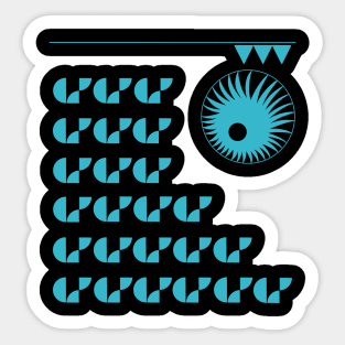 Geometric blues Sticker